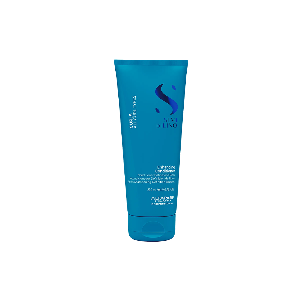 Alfaparf Milano Semi di Lino Curls Enhancing Conditioner 200 mL - Conditioner di definizione per onde e ricci