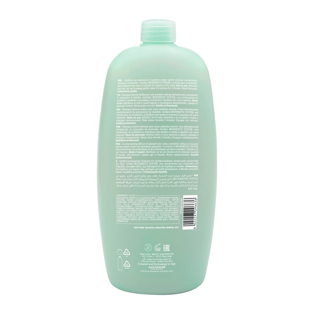 Alfaparf Milano - Semi Di Lino - Scalp Relief Calming Micellar Low Shampoo - Shampoo Delicato Lenitivo 1000 mL