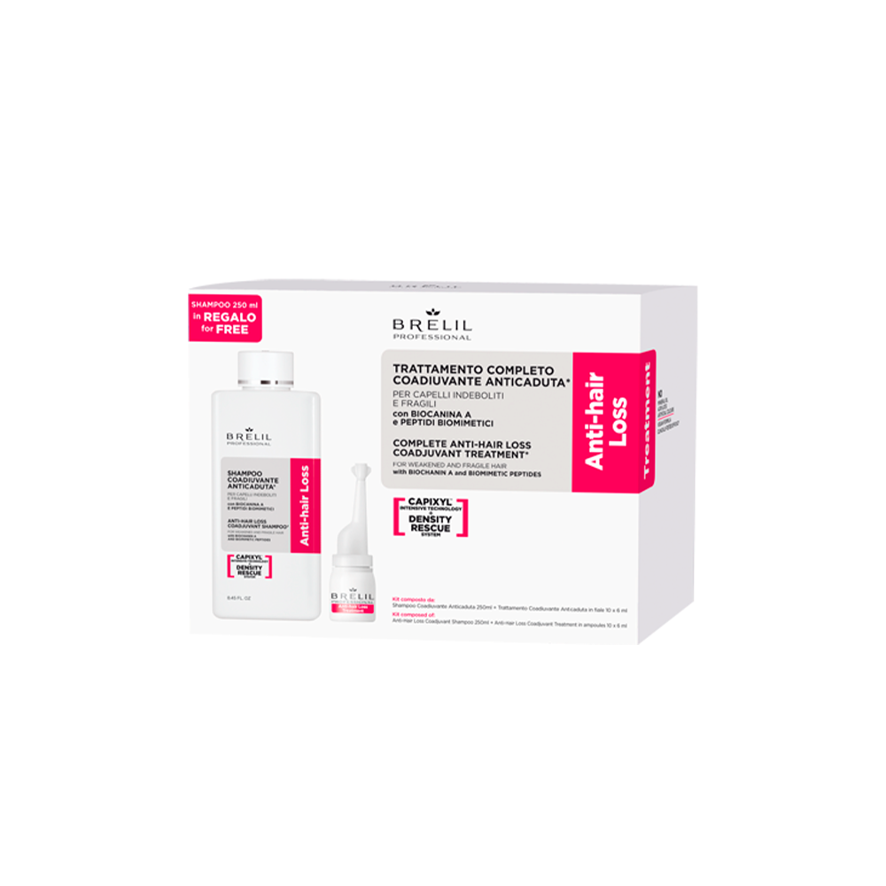 Brelil Anti-Hair Loss Treatment - fiale anticaduta 10x6 mL + shampoo IN OMAGGIO
