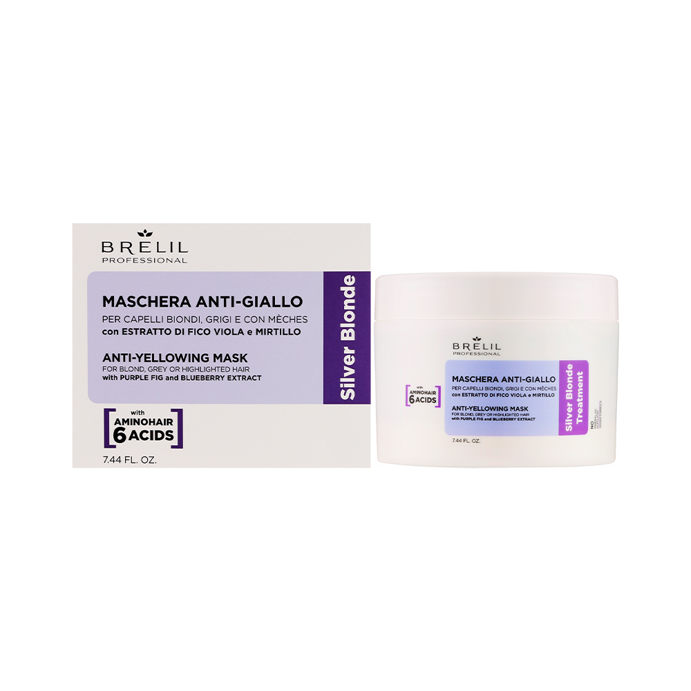 Brelil Silver Blonde Treatment Mask 220 mL - maschera antigiallo