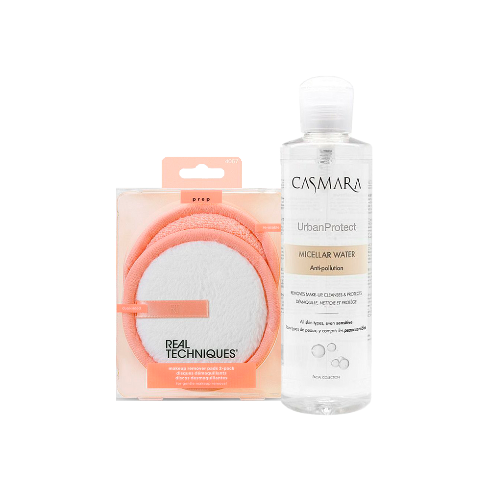 Clean Beauty - Dischetti Struccanti 2 pcs + Acqua Micellare Casmara 100 mL