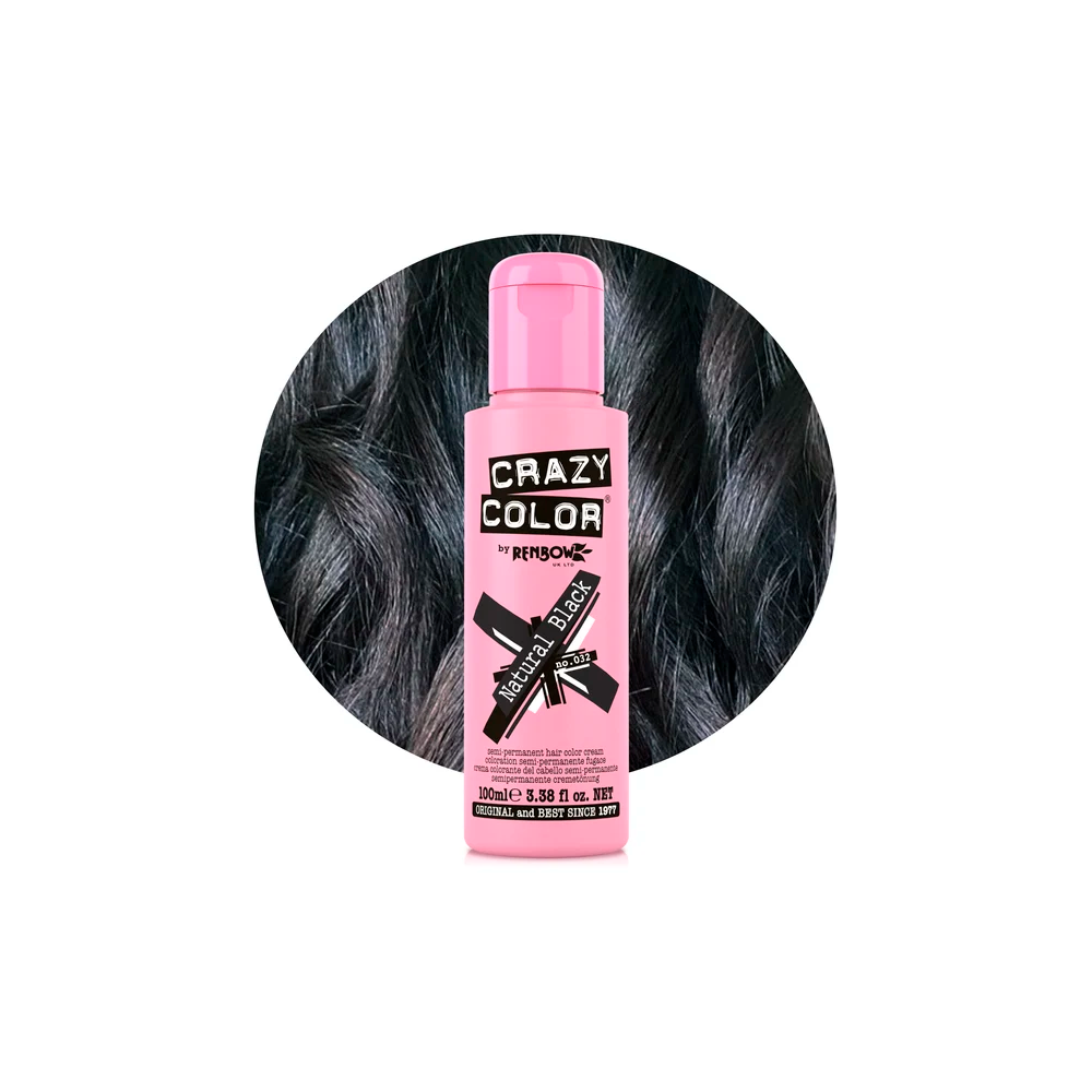 Crazy Color 32 Natural Black 100 mL Nero naturale - colorazione semi-permanente senza ammoniaca