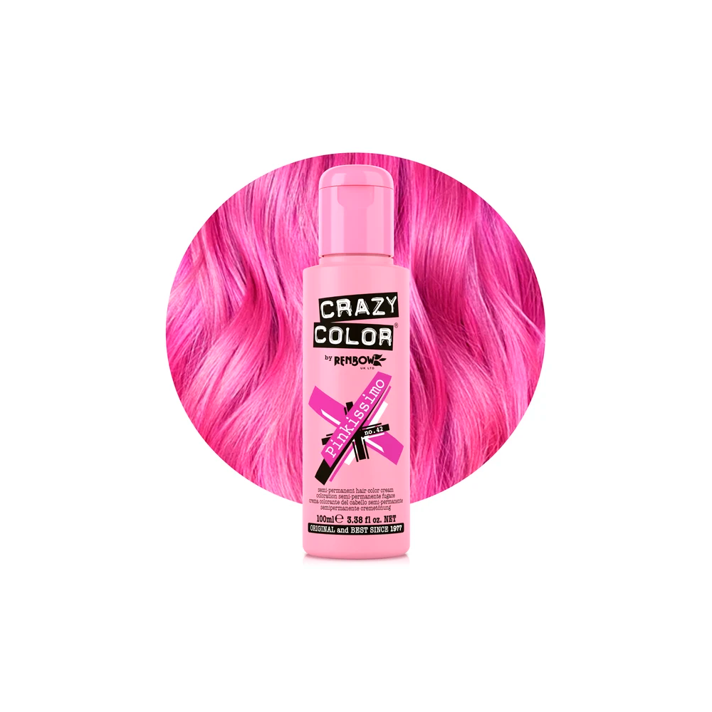 Crazy Color 42 Pinkissimo 100 mL Rosa Intenso - colorazione semi-permanente senza ammoniaca