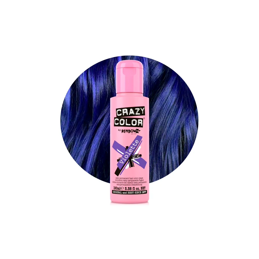 Crazy Color 43 Violette 100 mL Viola-Blu - colorazione semi-permanente senza ammoniaca