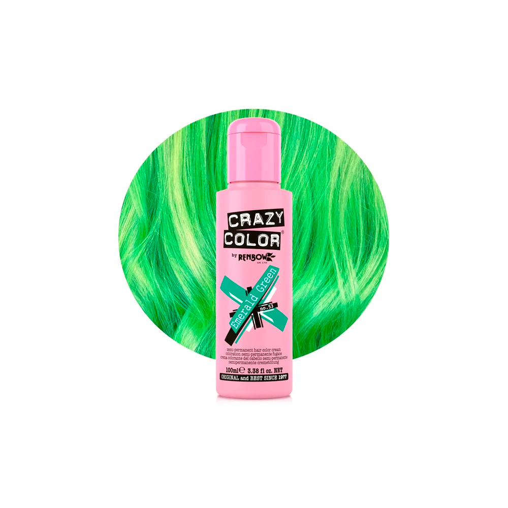 Crazy Color 53 Emerald Green 100 mL Verde Smeraldo - colorazione semi-permanente senza ammoniaca