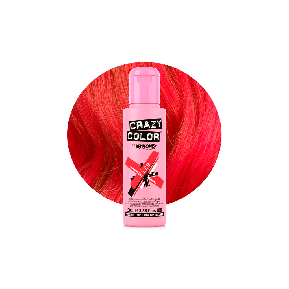 Crazy Color 56 Fire 100 mL Rosso Acceso - colorazione semi-permanente senza ammoniaca