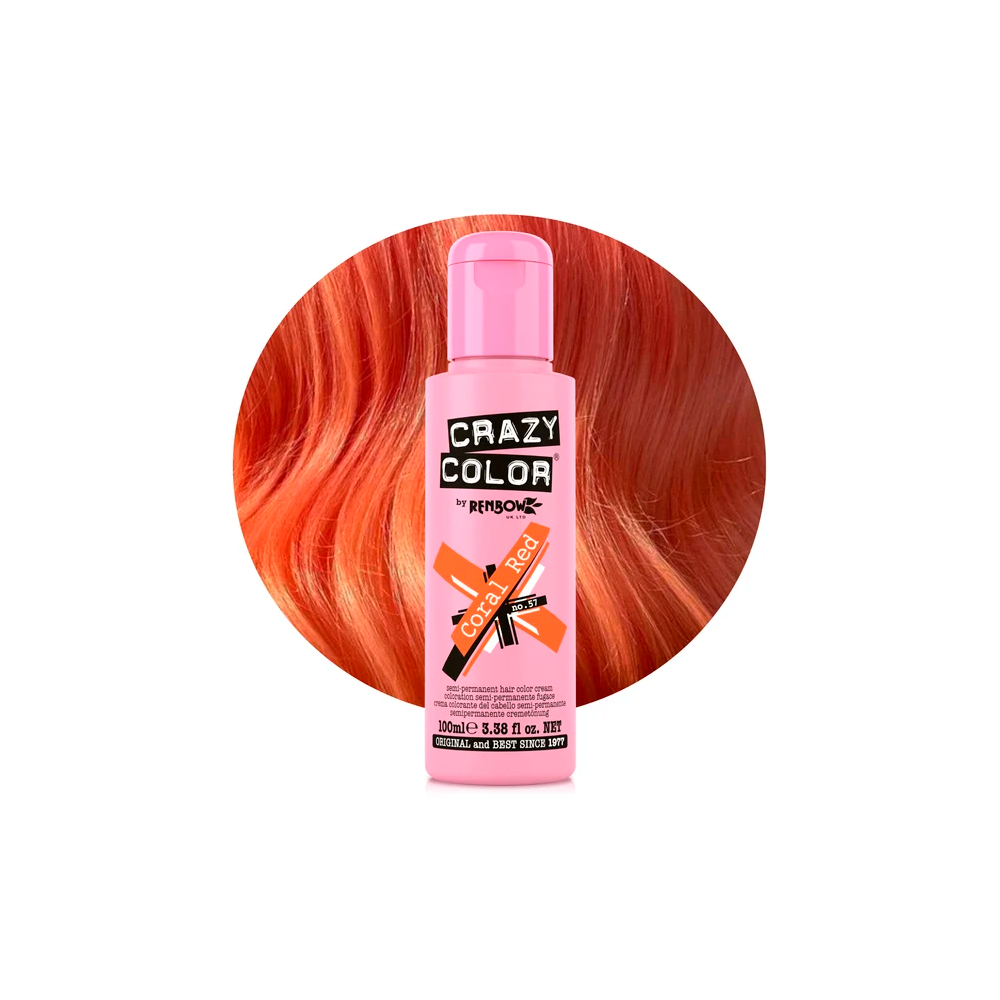 Crazy Color 57 Coral Red 100 mL Rosso corallo - colorazione semi-permanente senza ammoniaca