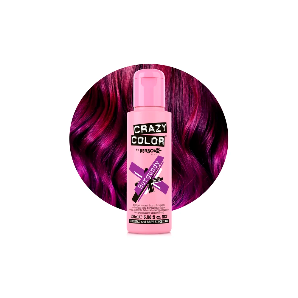 Crazy Color 61 Burgundy 100 mL Borgogna - colorazione semi-permanente senza ammoniaca