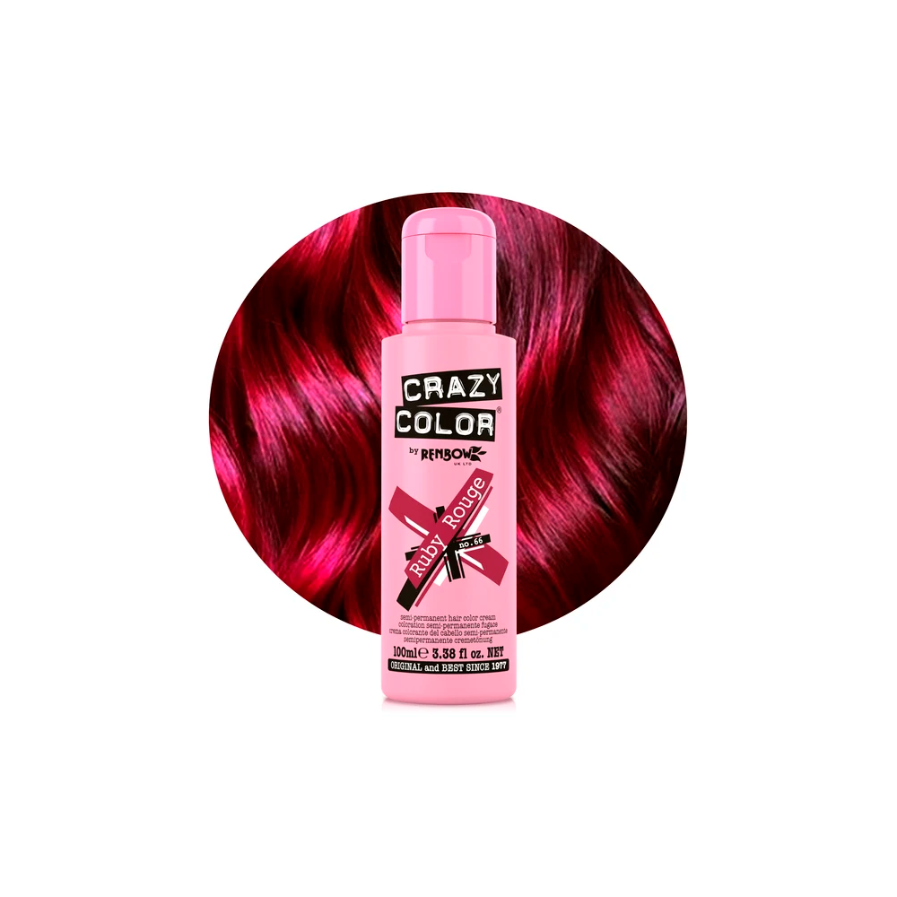Crazy Color 66 Ruby Rouge 100 mL Rosso rubino - colorazione semi-permanente senza ammoniaca