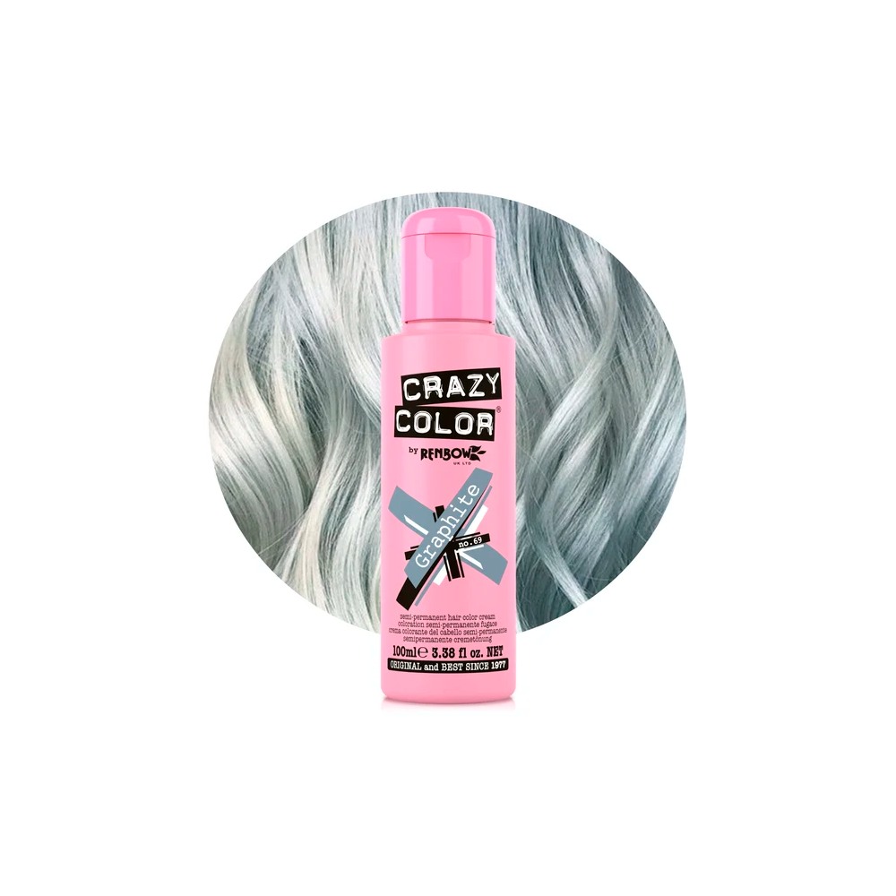 Crazy Color 69 Graphite 100 mL Grigio Acciaio Chiaro - colorazione semi-permanente senza ammoniaca