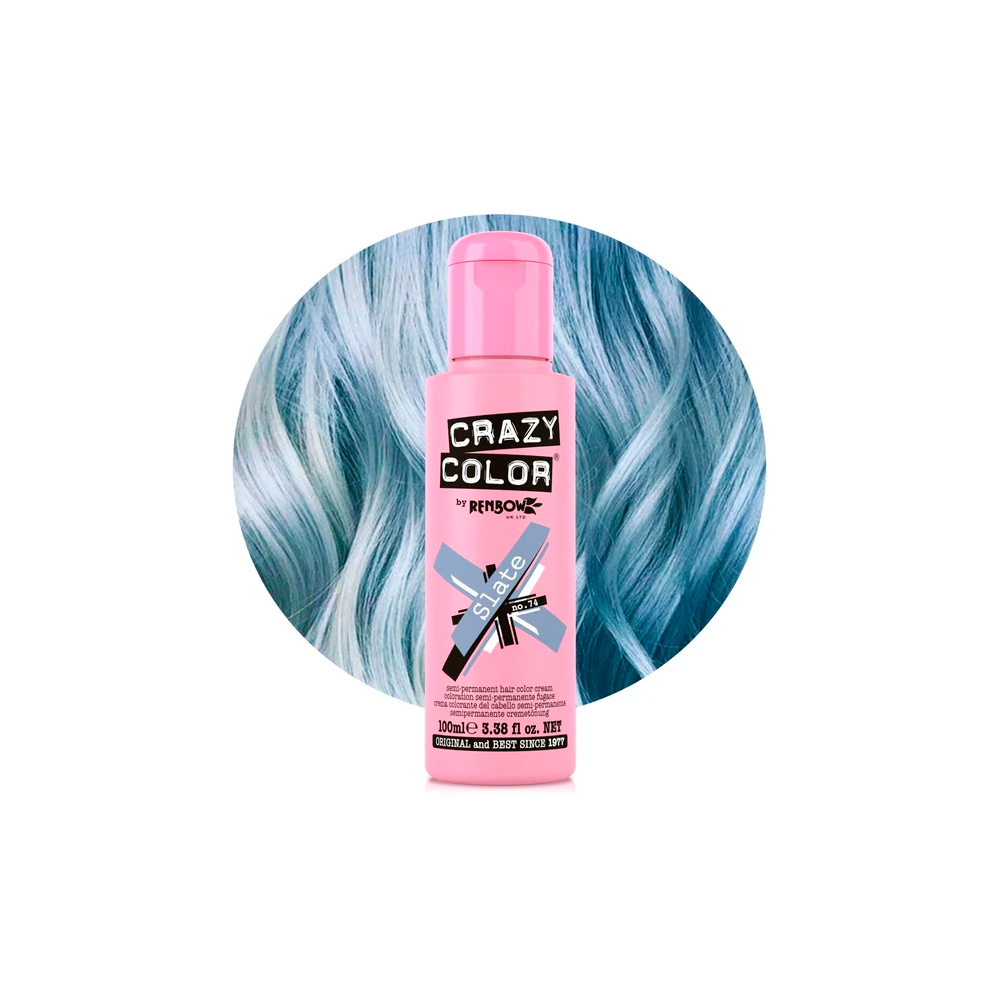 Crazy Color 74 Slate 100 mL Blu Metallizzato -  colorazione semi-permanente senza ammoniaca