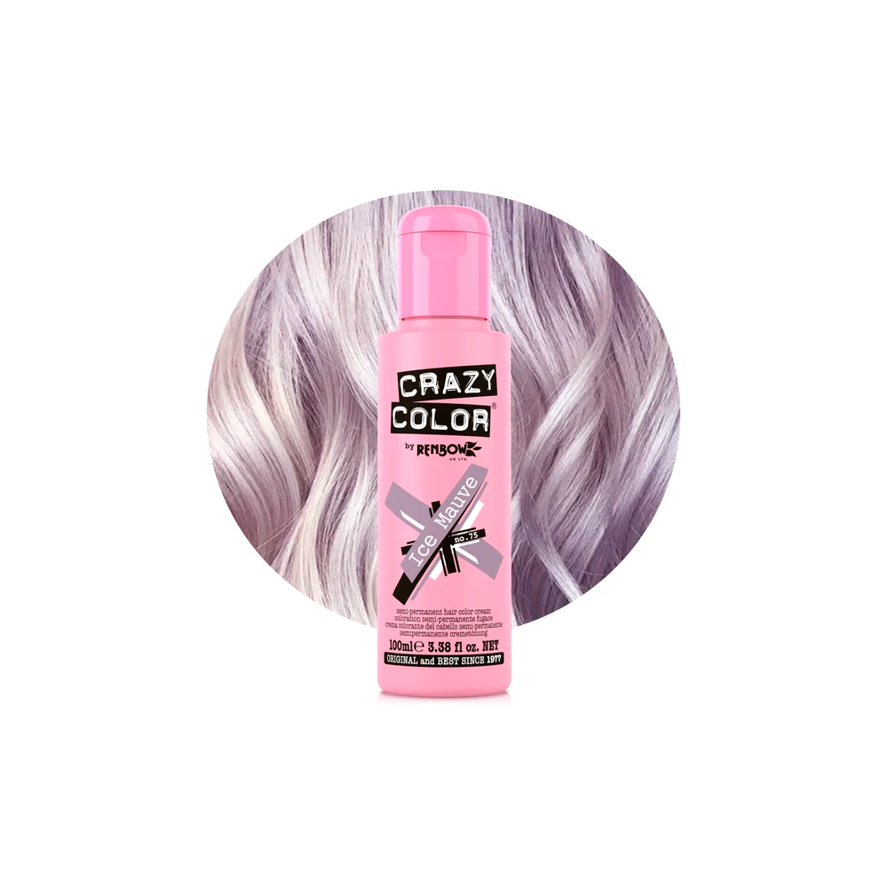 Crazy Color 75 Ice Mauve 100 mL Malva Ghiaccio - colorazione semi-permanente senza ammoniaca