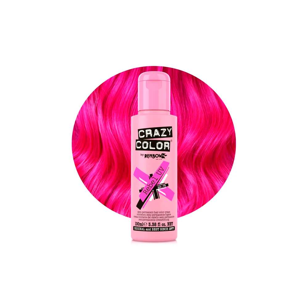 Crazy Color 78 Rebel 100 mL Rosa UV - colorazione semi-permanente senza ammoniaca