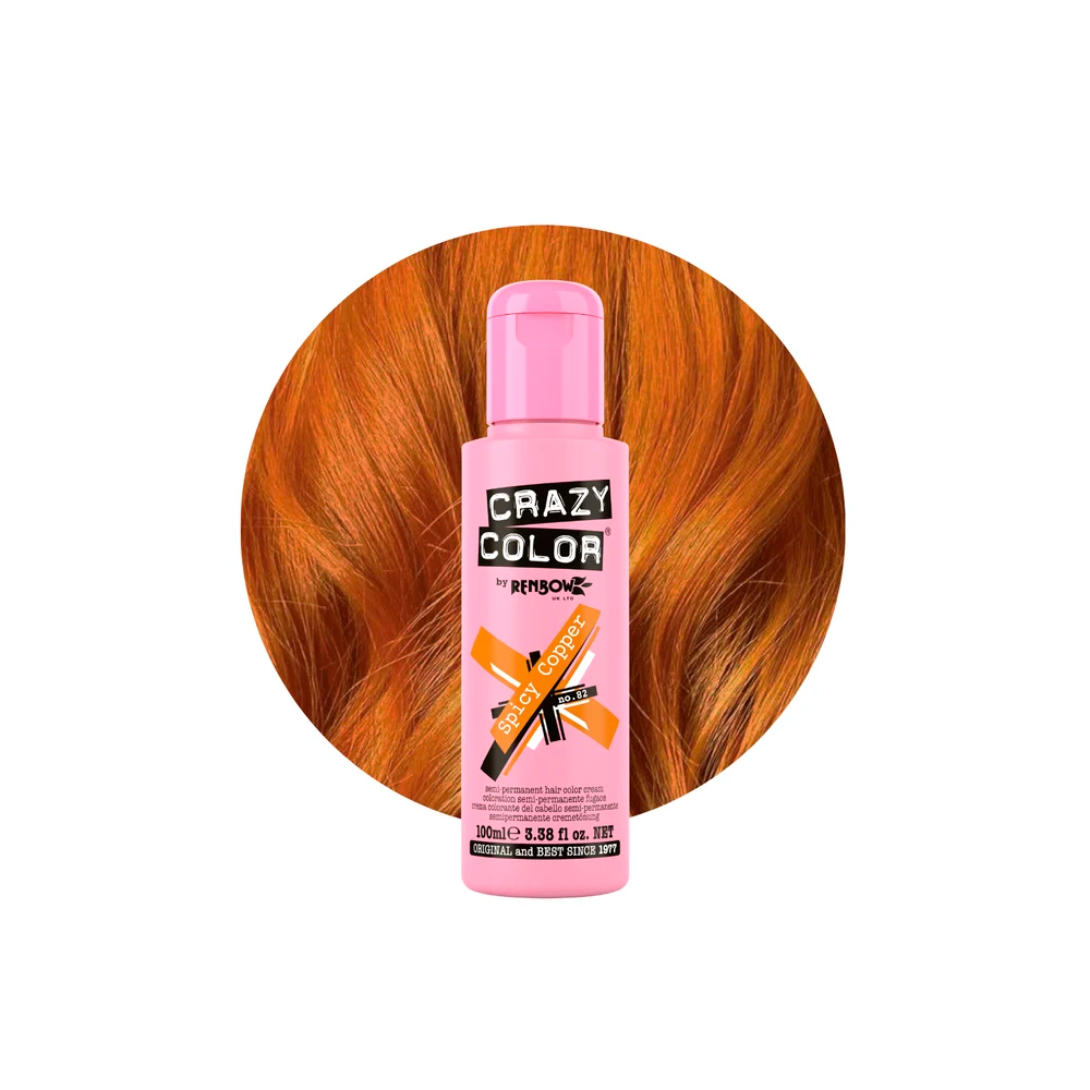 Crazy Color 82 Spicy Copper 100 mL Rame zenzero - colorazione semi-permanente senza ammoniaca