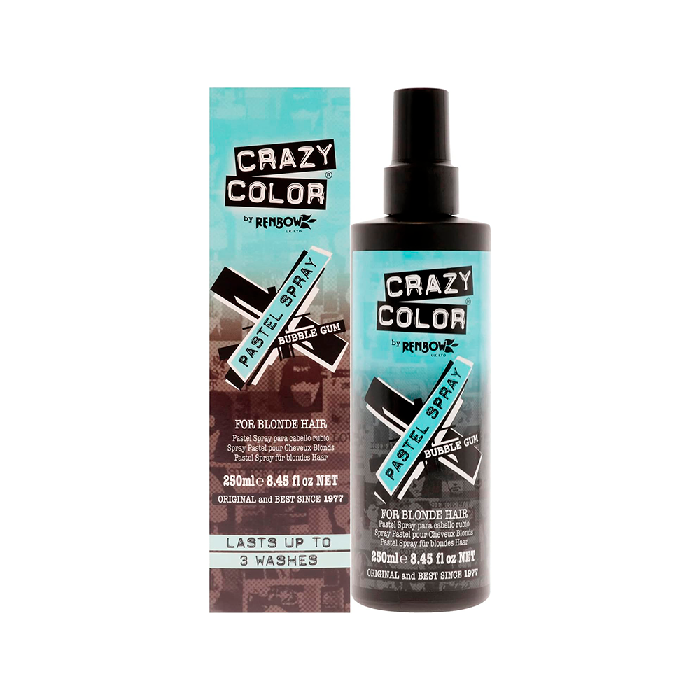Crazy Color Pastel Spray Bubblegum 250 mL - tinta temporanea blu pastello