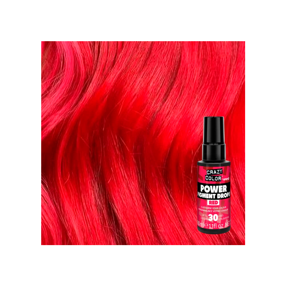 Crazy Color Power Pigments Red 30 mL - pigmenti rosso