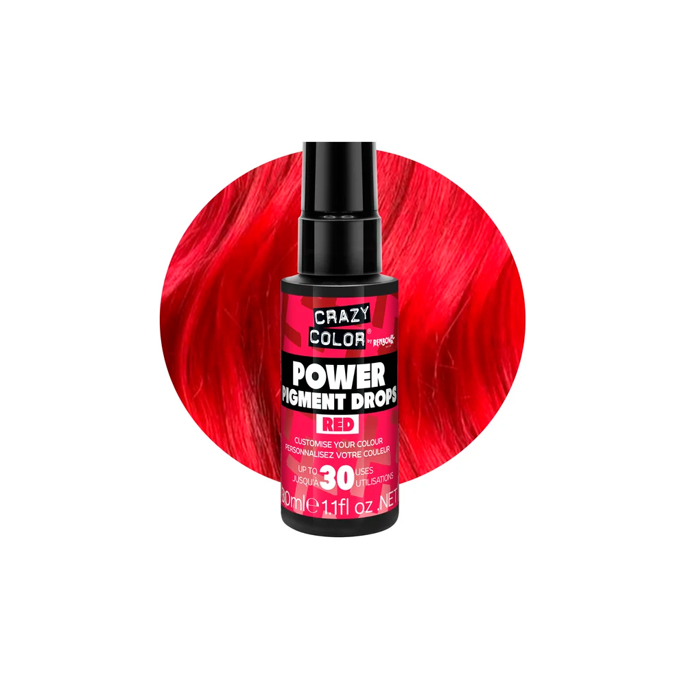 Crazy Color Power Pigments Red 30 mL - pigmenti rosso