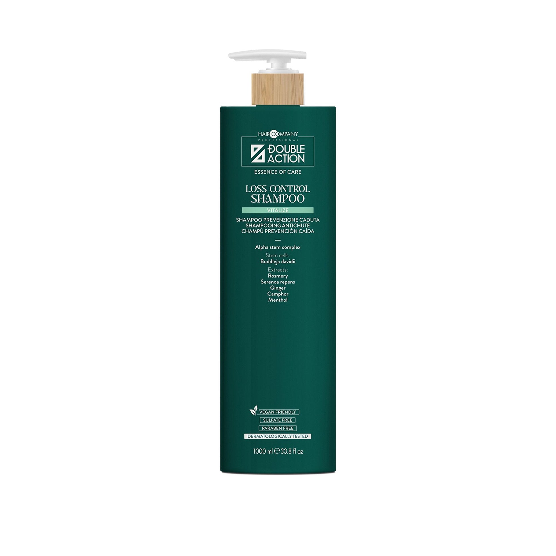Hair Company - Double Action - Vitalize - Loss Control Shampoo Anticaduta 1000 mL