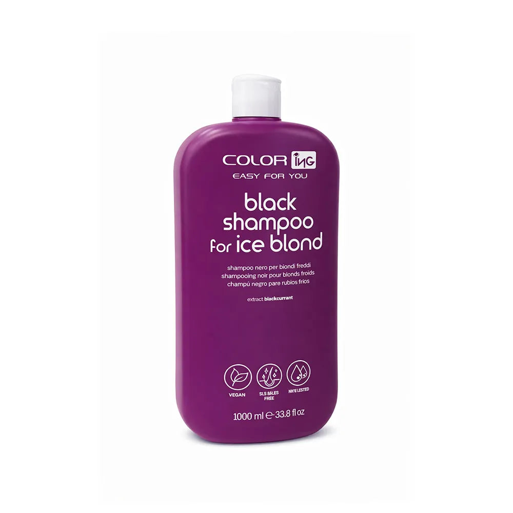 ING Products - Coloring - Black Shampoo for Ice Blond 1000 mL - shampoo nero per biondi freddi
