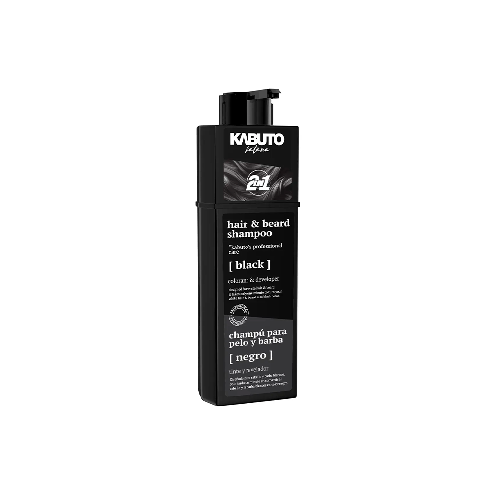 Kabuto Hair&Beard Black Shampoo 200 mL - shampoo capelli e barba