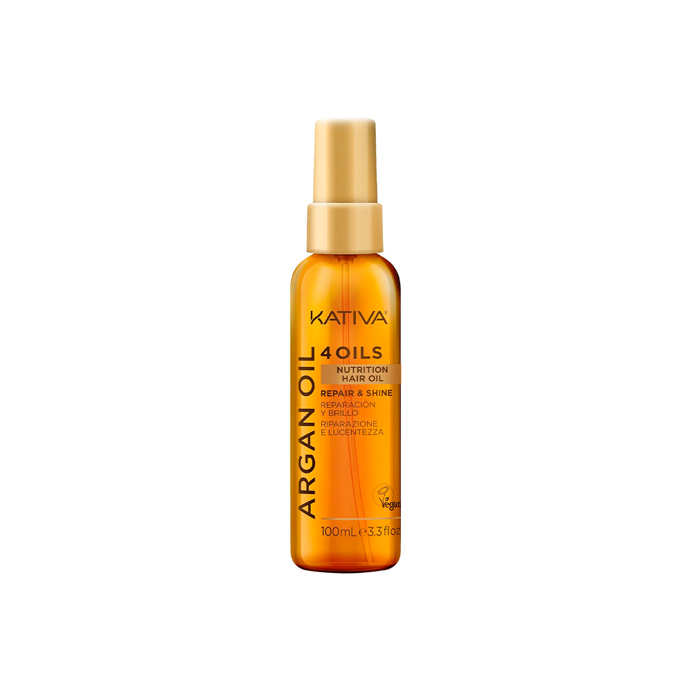 Kativa Argan Oil 4 Oils Repair & Shine 100 mL - olio riparazione e lucentezza