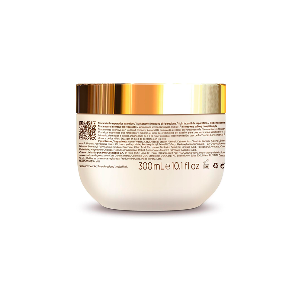 Kativa Coconut Maschera Reconstruction & Shine 300 mL - trattamento profondo al cocco