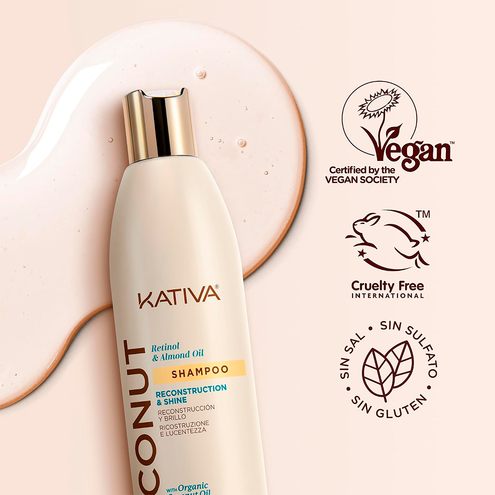 Kativa Coconut Shampoo Reconstruction & Shine 355 mL - shampoo ricostruzione