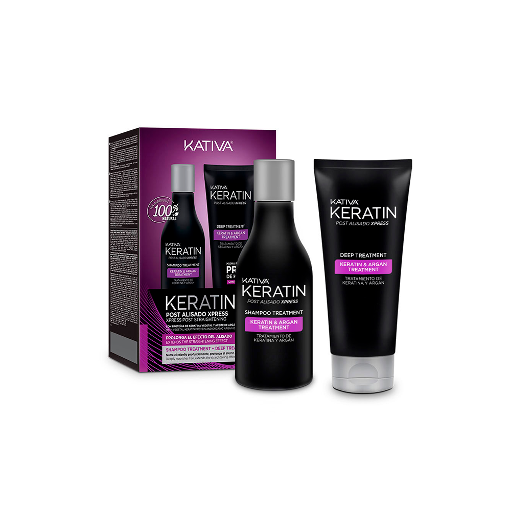 Kativa Keratin Xpress Post Straightening - shampoo 250 mL + trattamento 200 mL