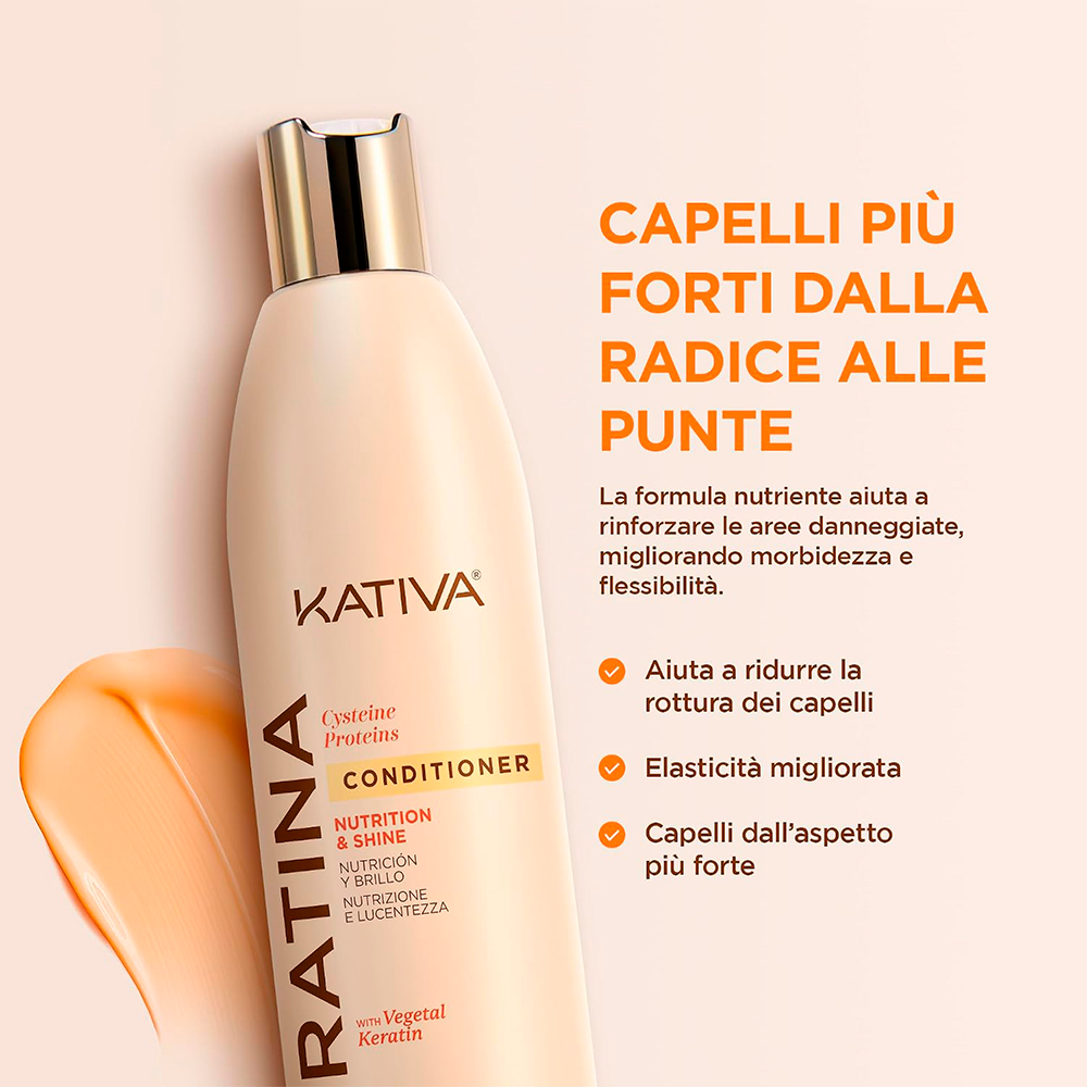 Kativa Keratina Conditioner Nutrition & Shine 355 mL - nutrizione e lucentezza