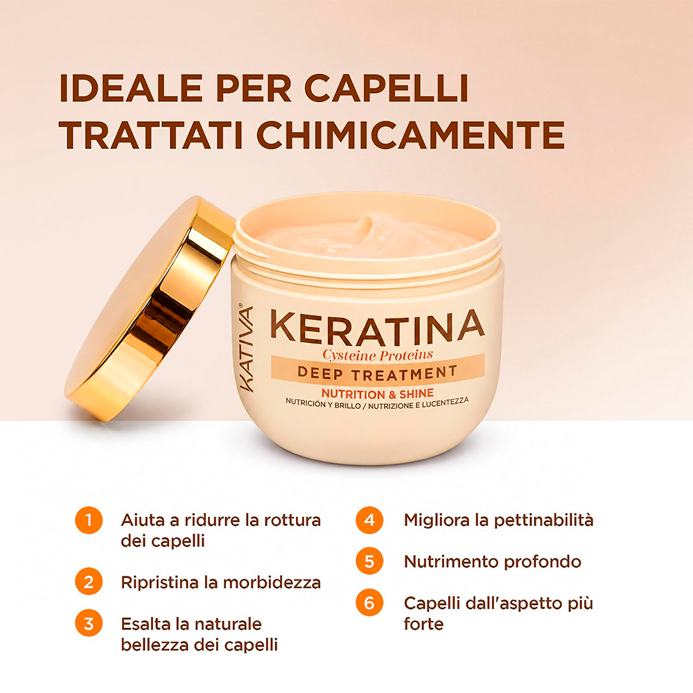 Kativa Keratina Deep Treatment Nutrition & Shine 300 mL - trattamento intensivo nutrizione e lucentezza
