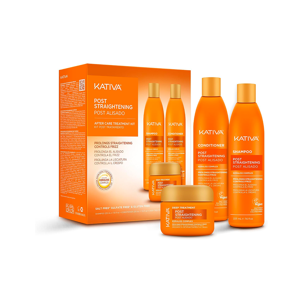 Kativa Post Liscio Brasiliano - shampoo 225 mL + balsamo 225 mL + trattamento 125 mL