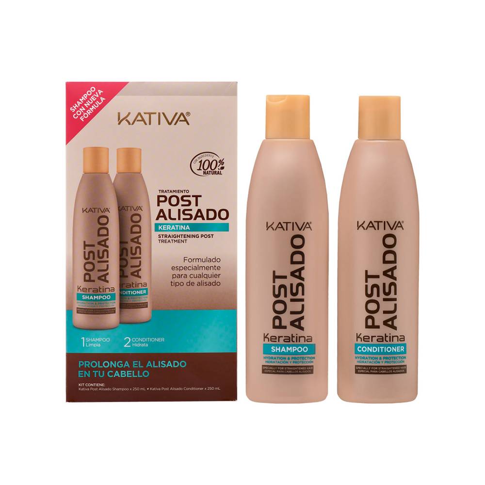 Kativa Keratina Trattamento Post Stiratura - shampoo 250 mL + balsamo 250 mL