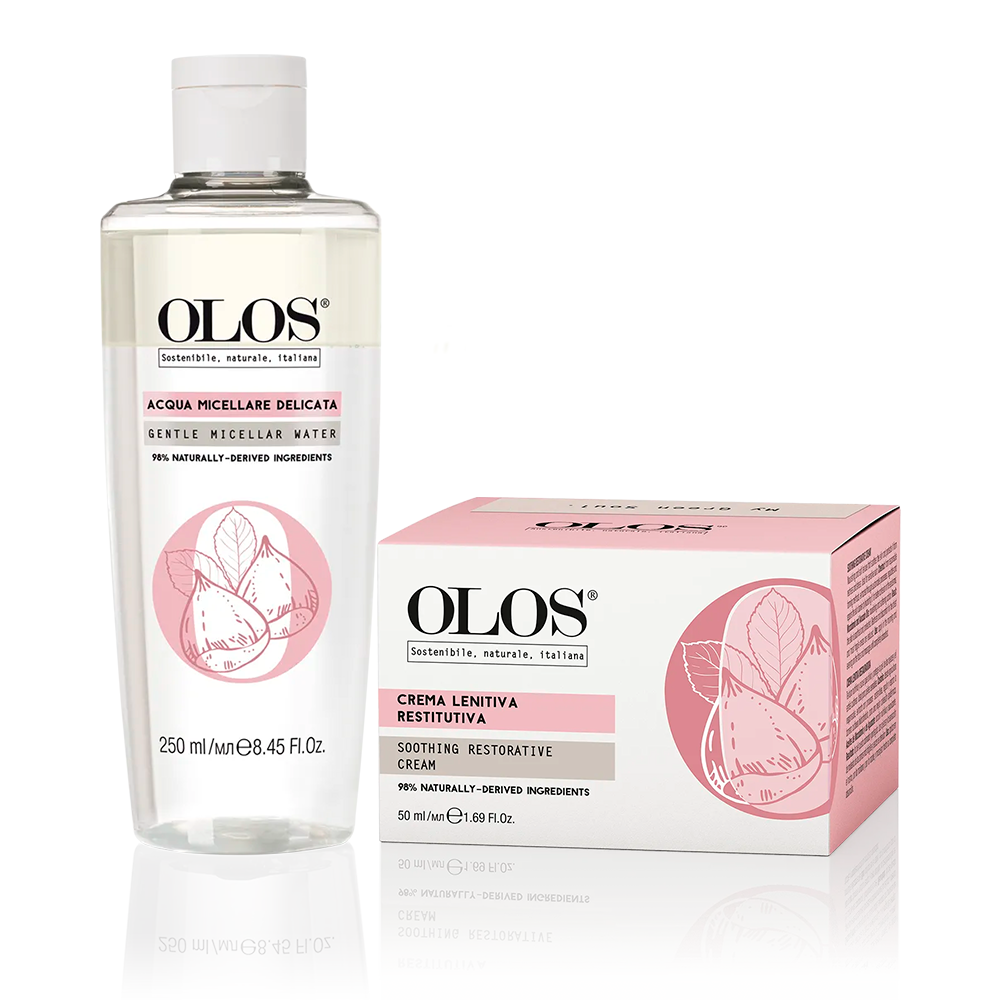 Olos - Acqua Micellare Delicata 250 mL + Crema Lenitiva Restitutiva 50 mL