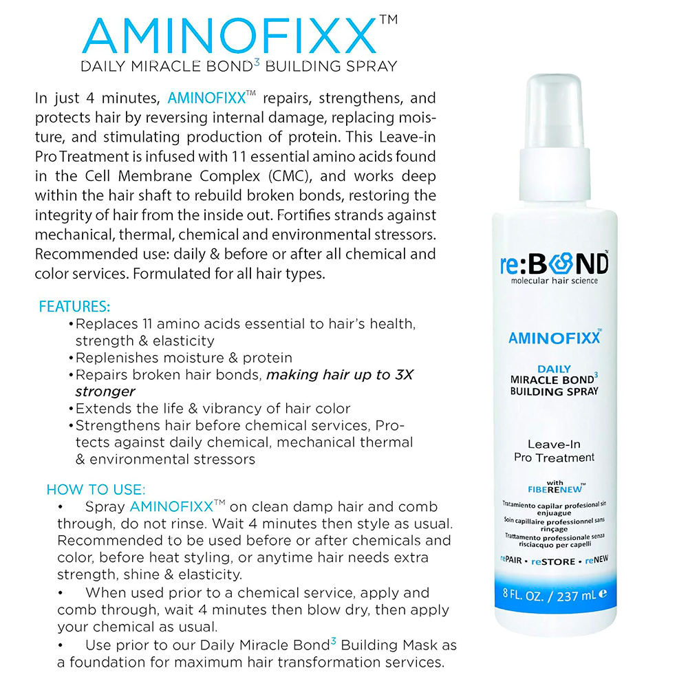 Rebond Aminofixx Bond Build Spray 237 mL - trattamento professionale