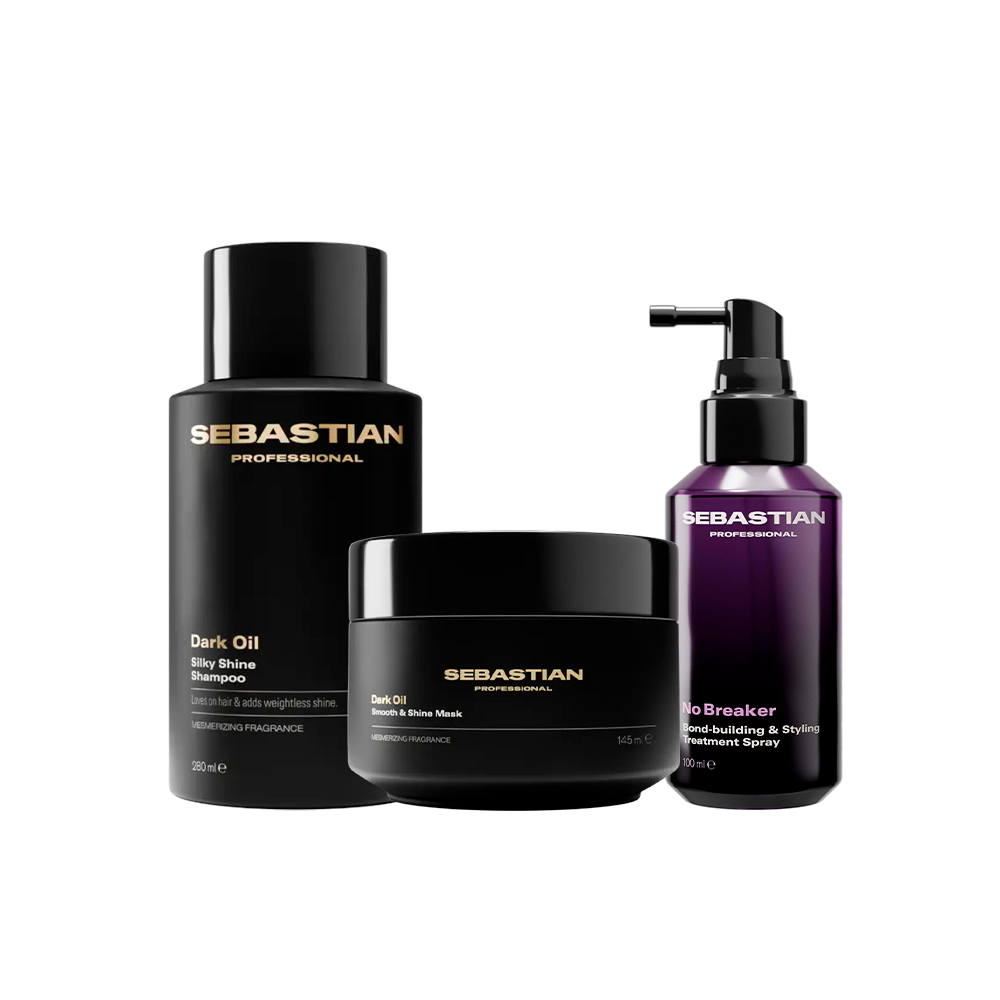 Sebastian - Professional Dark Oil - Shampoo 280 mL + Mask 145 mL + No Breaker Bond Treatment Spray 100 mL