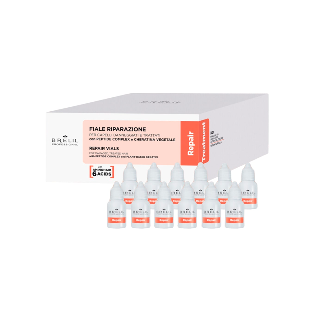 Featured image for “Brelil - Repair Treatment - Fiale Riparazione Capelli Danneggiati 12x7 mL”